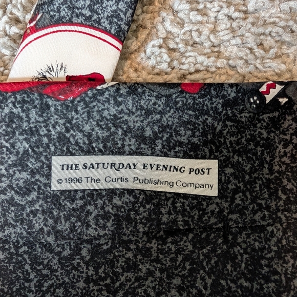 Vintage Saturday Evening Post  Santa Claus Christmas Kid on Santa Lap 1996 - Picture 5 of 7